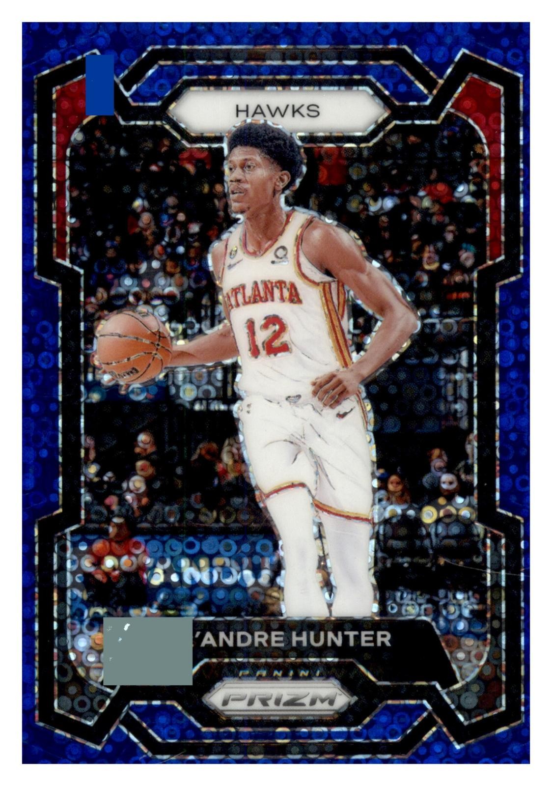 2023-24 Panini Prizm #207 De'Andre Hunter Prizm Fast Break Blue #/150