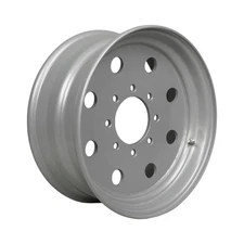 17.5" x 6.75" 8 Lug Silver Modular Trailer Wheel 8 x 6.5" Single +.50 Offset