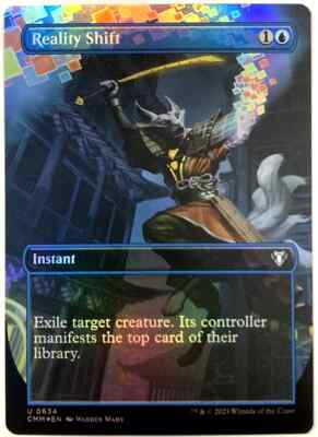Reality Shift *BORDERLESS FOIL* Commander Masters MtG TCG Card 0634