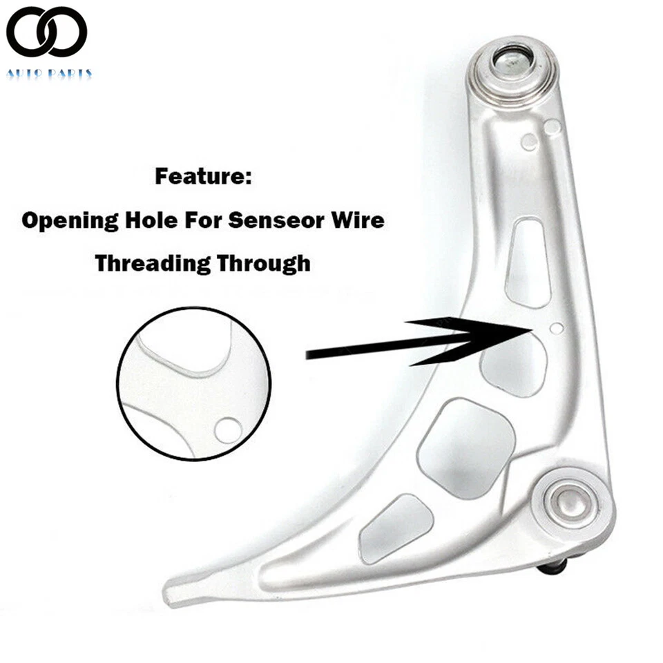 For BMW E46 3-Series Control Arm Ball Joint Sway Bar Tie Rod Boot Suspension Kit - Image 3 of 4