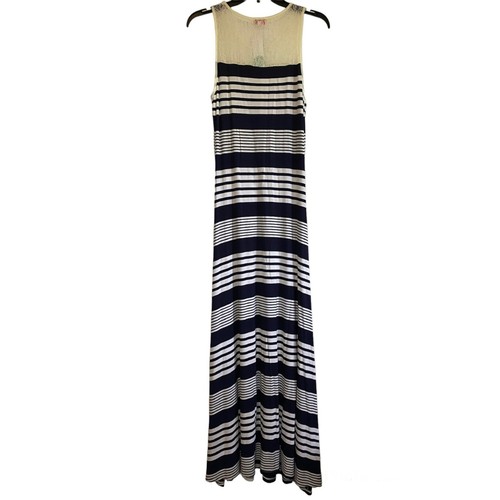 NEW Pixley woman's size small S Fiona stitch fix striped lace navy maxi dress - Picture 2 of 8