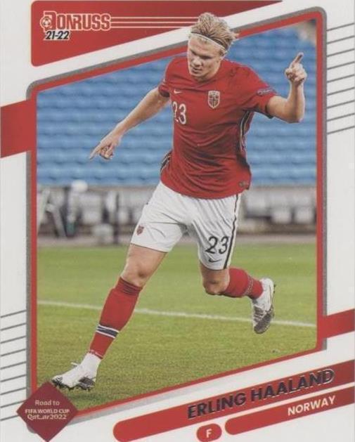 Panini Donruss Road to Qatar Erling Haaland #100 Trading Card 2021