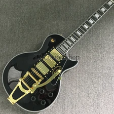 Custom 1957 Black Beauty Electric Guitar Solid Mahogany Body Gold Part 3H Pickup