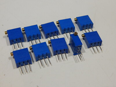 3296X-1-501 Bourns Trimpot Cermet 25 Turn .5W 500 Ohm - LOT OF 10 TRIMMERS