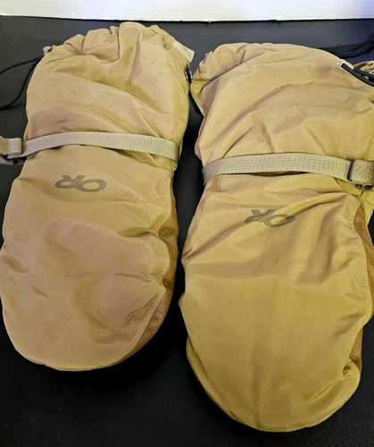 OR Outdoor Research Firebrand Mitts Mittens W.  Liners Coyote Size  LARGE