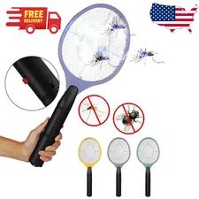 Electric High-voltage Electric Fly Swatter Mosquito Racket Bug Zapper Killer