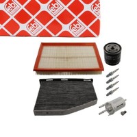 Febi Filterset 4-Tlg + 4X ZüNdkerze FüR Vw Golf 5 / Plus Caddy 3 1.4 / 16V 75 Ps