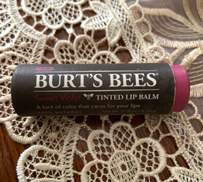 BURT'S BEES tinted lip balm, Sweet Violet, FAST FREE PRIORITY SHIPPING!