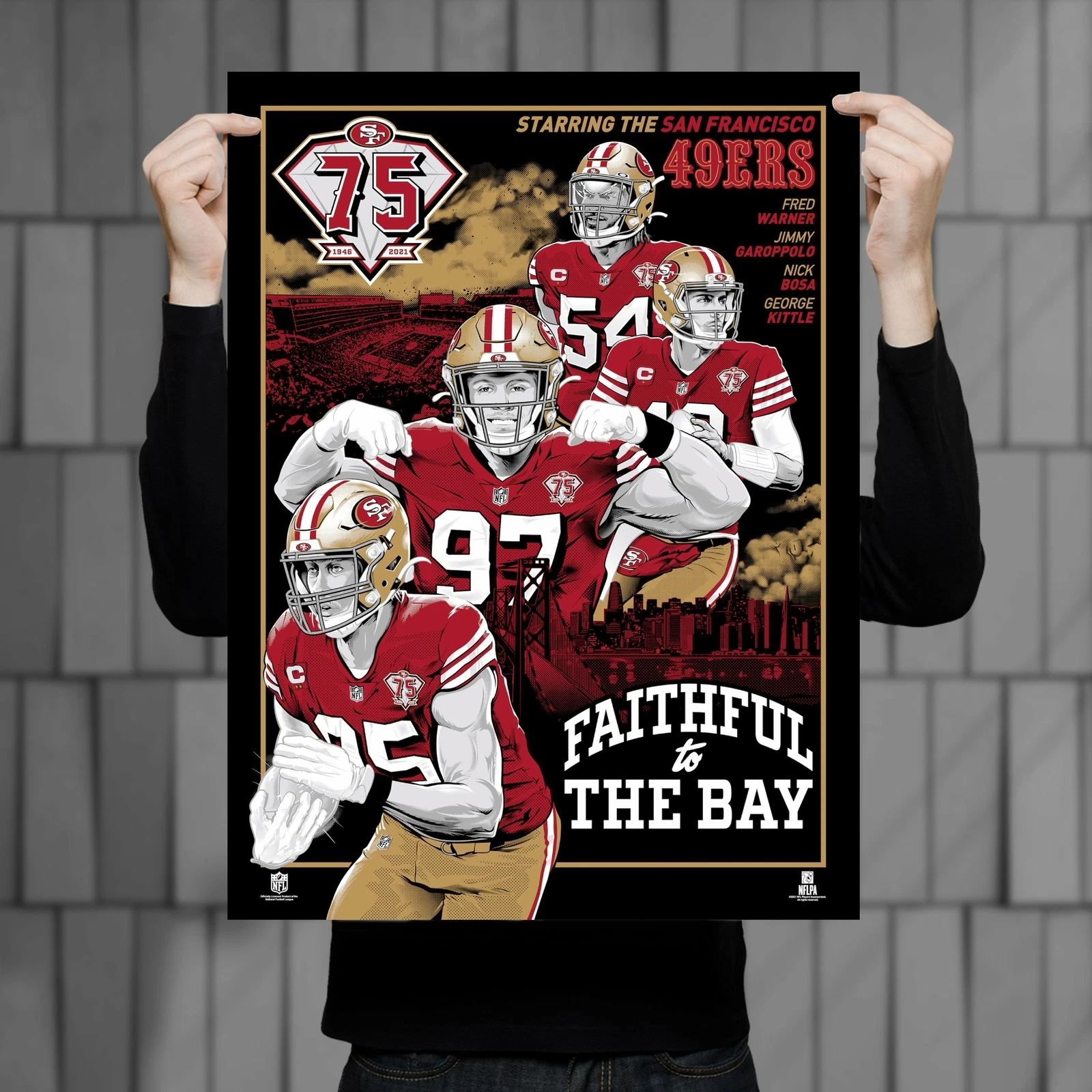 Phenom Gallery San Francisco 49ers 75th Anniversary Poster
