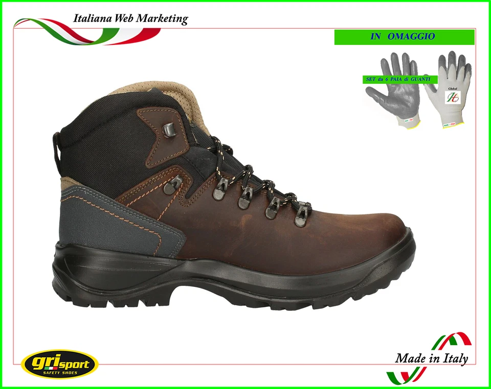 SCARPONI SCARPE SCARPA TREKKING GRISPORT 11590 ESCURSIONI CACCIA MONTAGNA UOMO - Immagine 2 di 4