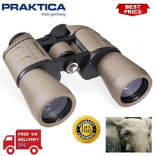 PRAKTICA Falcon 10x50 mm Binoculars - Sand, PRA185 (UK Stock)