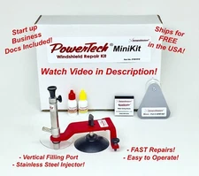 PowerTech MiniKit Auto Glass Windshield Windscreen Rock Chip Resin Repair Kit