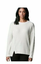 Simply Vera Wang Womens White Cable Knit Crew Neck Dress Sweater Plus Sz XXL New