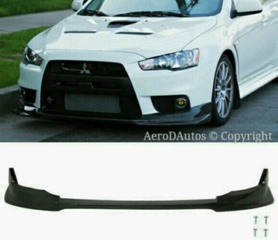 Mitsubishi Evo X Evolution 10 Front VR STYLE LIP SPLITTER Plastic 08-12 UKSTOCK