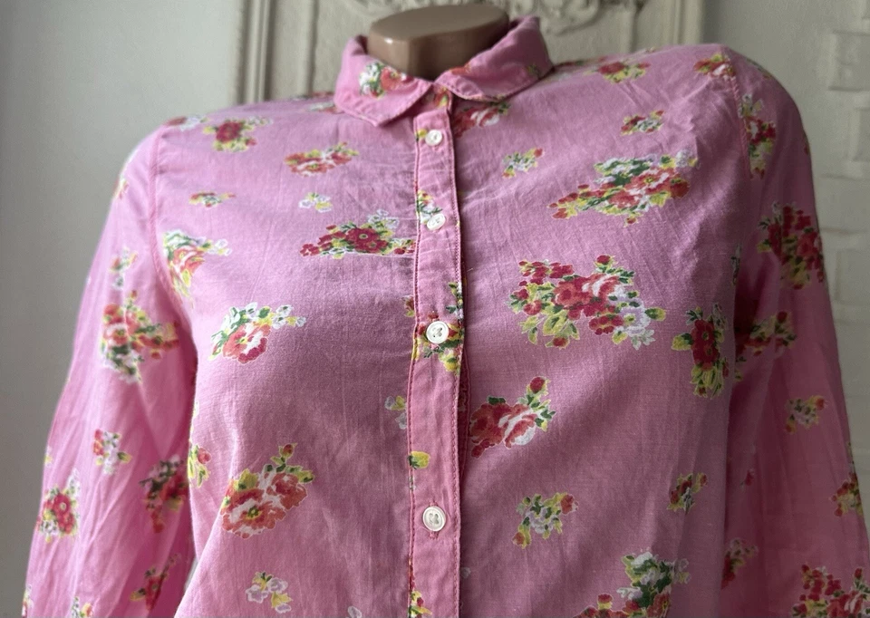 SPRINGFIELD Damen Langarm Baumwolle-Viskose Blumen-Muster-Bluse Geblümt -Gr. 36 - Bild 2 von 4