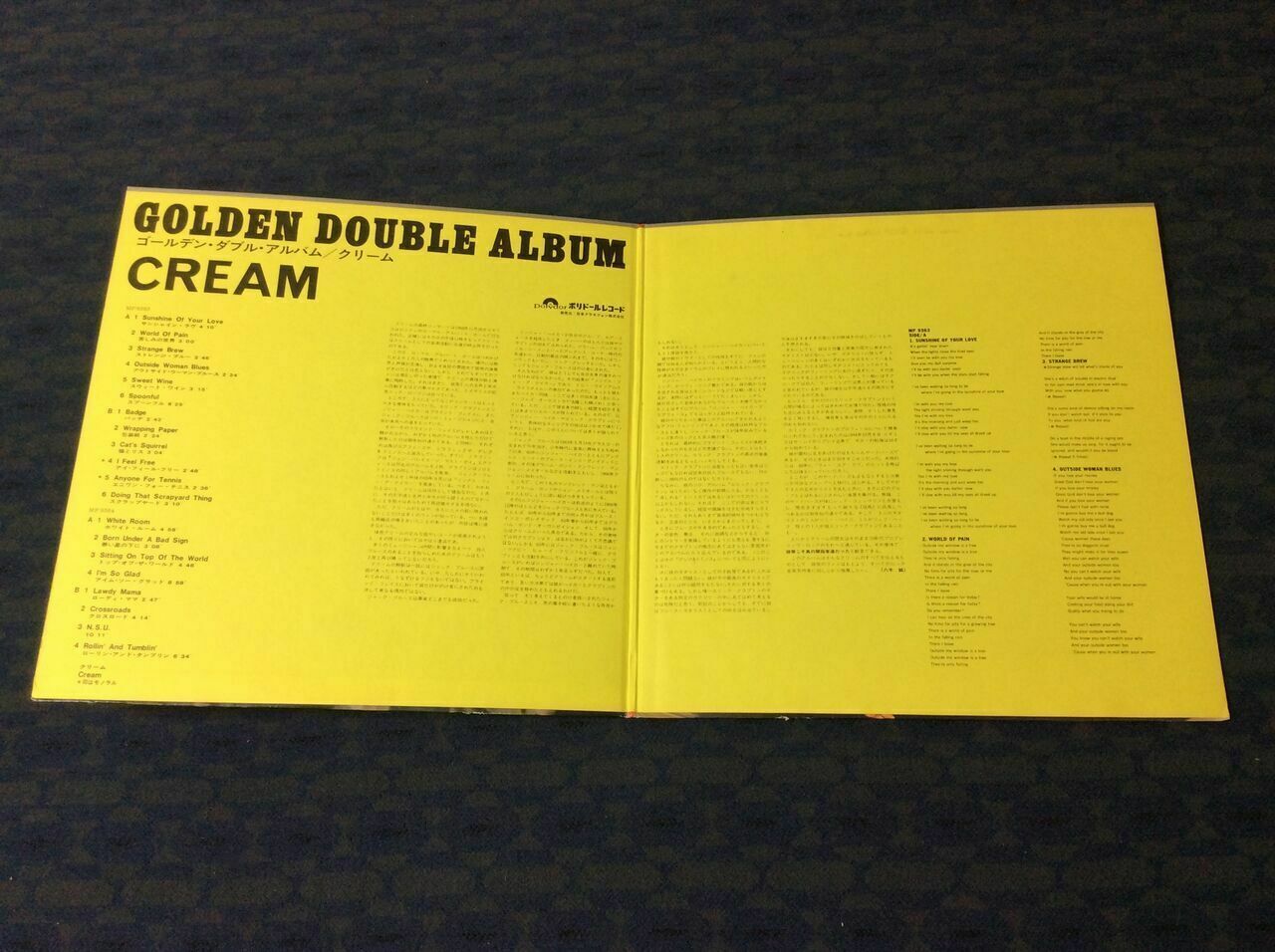 CREAM GOLDEN DOUBLE ALBUM JAPAN Vinyl 2X LP MP-9364 NEAR MINT PROMO Ograniczona 20% ZNIŻKI