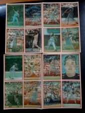 Complete Set of 4 1987 Sportflics Uncut Dealer Panels w/Stars and Hall of Famers