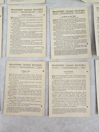 Lot 13 Anfänger Bibelstunde Bilder Vorsehung Lithographie Co 1942 Booklet - Bild 12 von 18