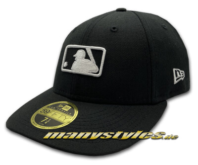 MLB Logomen BLACK 59FIFTY Fitted LOWPROFILE HWC NEW ERA CAP Black White