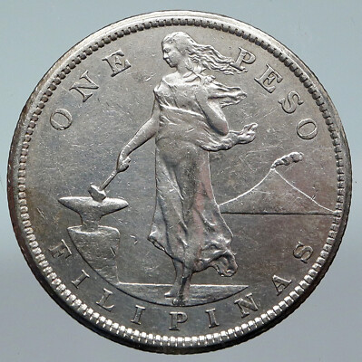 コインネックレストップ　ワンペソ　フィリピーナ　USA アメリカ 1907 コインネックレストップ ワンペソ フィリピーナ USA アメ