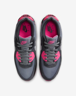 NEW Nike Air Max 90 Shoes DM0029-010 Size 11.5 Cool Gray Pink Black NIKE Air Max 90 DM0029-010 Cool Gray Hyper Pink Black Wolf  main image 2