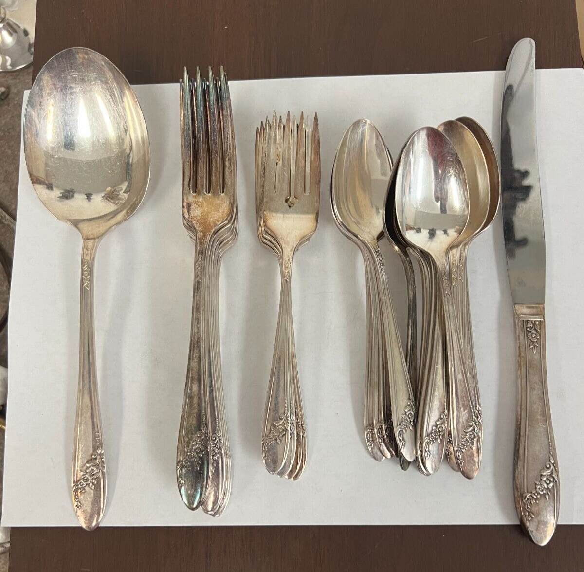 Silverware Set Romance Pattern Holmes And Edwards Inlaid