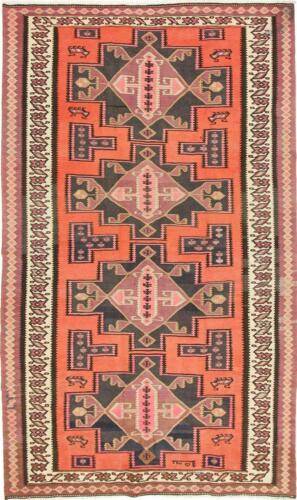 Kelim Fars Azerbaijan Antik 291x173 Orientteppich Teppich Handgewebt - Bild 1 von 7