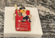 Vintage Coca Cola Liberty Bird Stud Pin 1984 Los Angeles Olympics