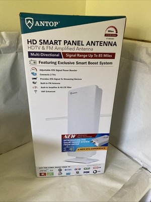 ANTOP AT-800SBS HD Smart Panel HDTV and FM Amplified Antenna