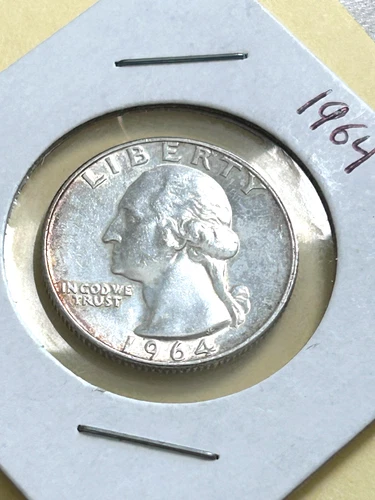 1964-P Washington  90% SILVER Quarter Uncirculated BU Nice Coin
