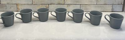 Set of 7 Royal Doulton Gordon Ramsay Maze Blue Grey Mugs