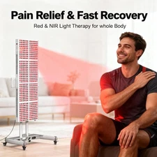 2400W Infrared Light Therapy Panel for Joint Pain Back Pain Inflammation w/Timer