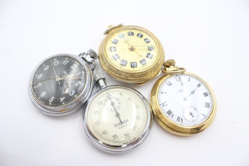 Vintage Stop/Pocket Watches Smiths Sekonda Etc Hand Wind WORKING x 4