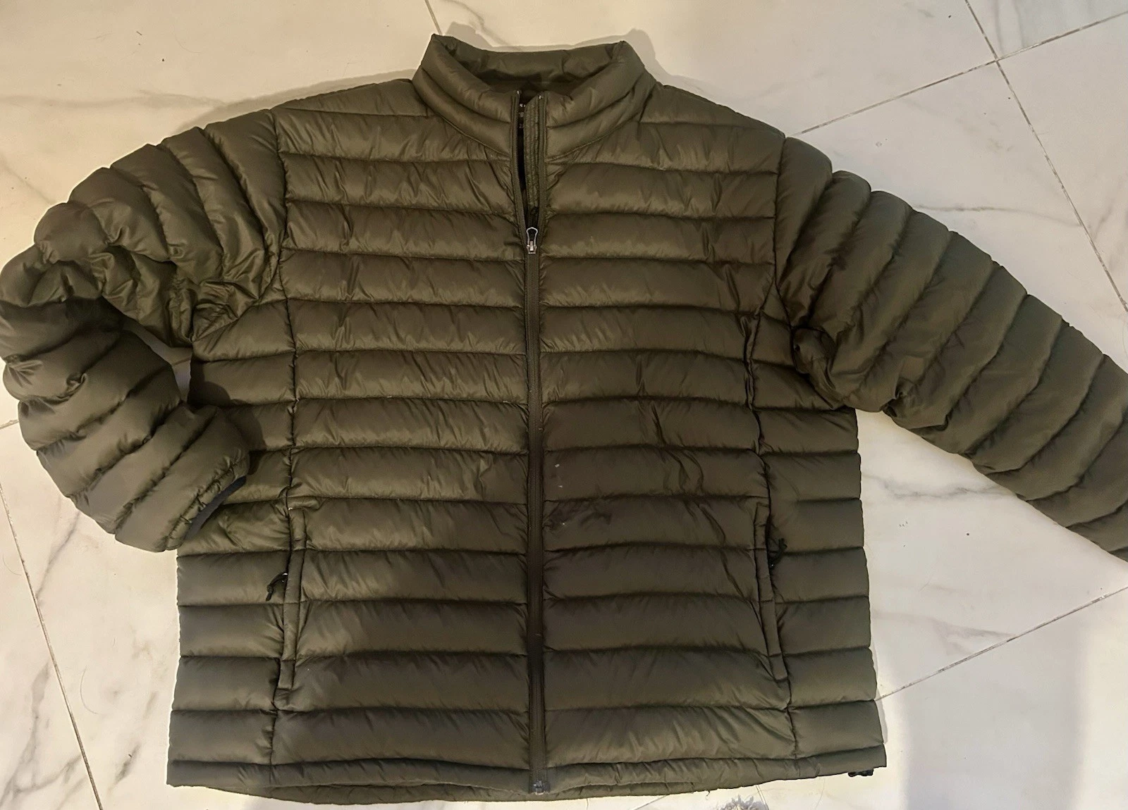 Red Head Jacket Mens 2XL Olive Green Puffer Duck Down Warm Light Weight Packable