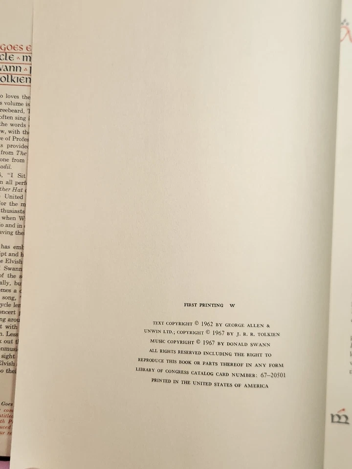 The Road Goes Ever on a Song Cycle ~ J.R.R. Tolkien 1962 hcdj FIRST ED 1st PRINT Foto 4 de 4