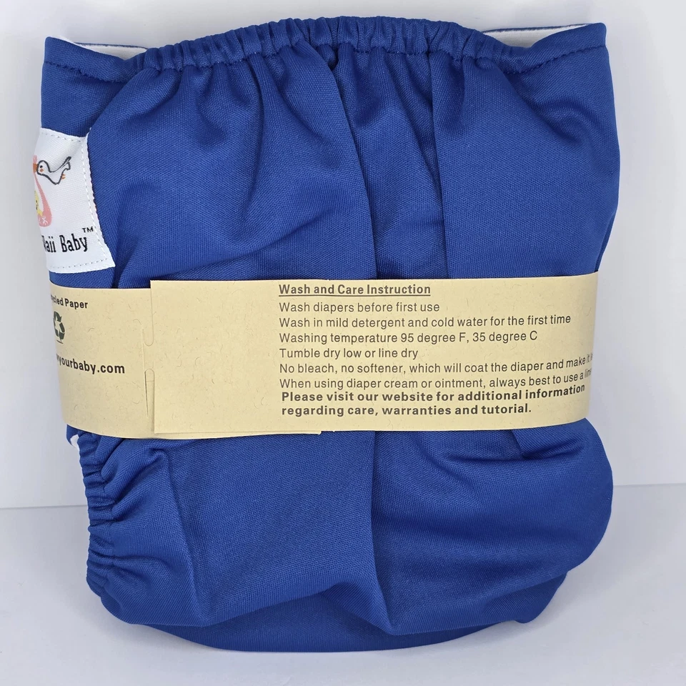 Pañal de bolsillo KaWaii Baby talla única y dos insertos - se adapta de 8 a 36 libras Foto 2 de 2