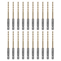 Hss Bohrer Set 20-Teilig Ø 3 Mm Sechskantschaft Titanbeschichtet