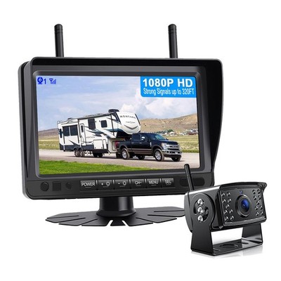 1080P Digital Wireless 7''Monitor DVR IR Backup Camera kit For Truck RV Rear view