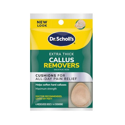 Dr. Scholl's Extra Thick Callus Remover Soft Cushioning Pain Relief All Day 4ct