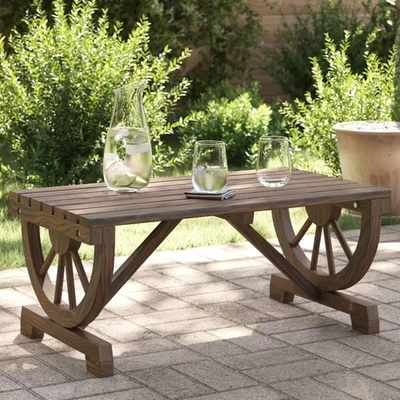 VIDAXL Garden Coffee Table Outdoor Patio Dining Table Solid Wood Fir - 90x50x40 cm