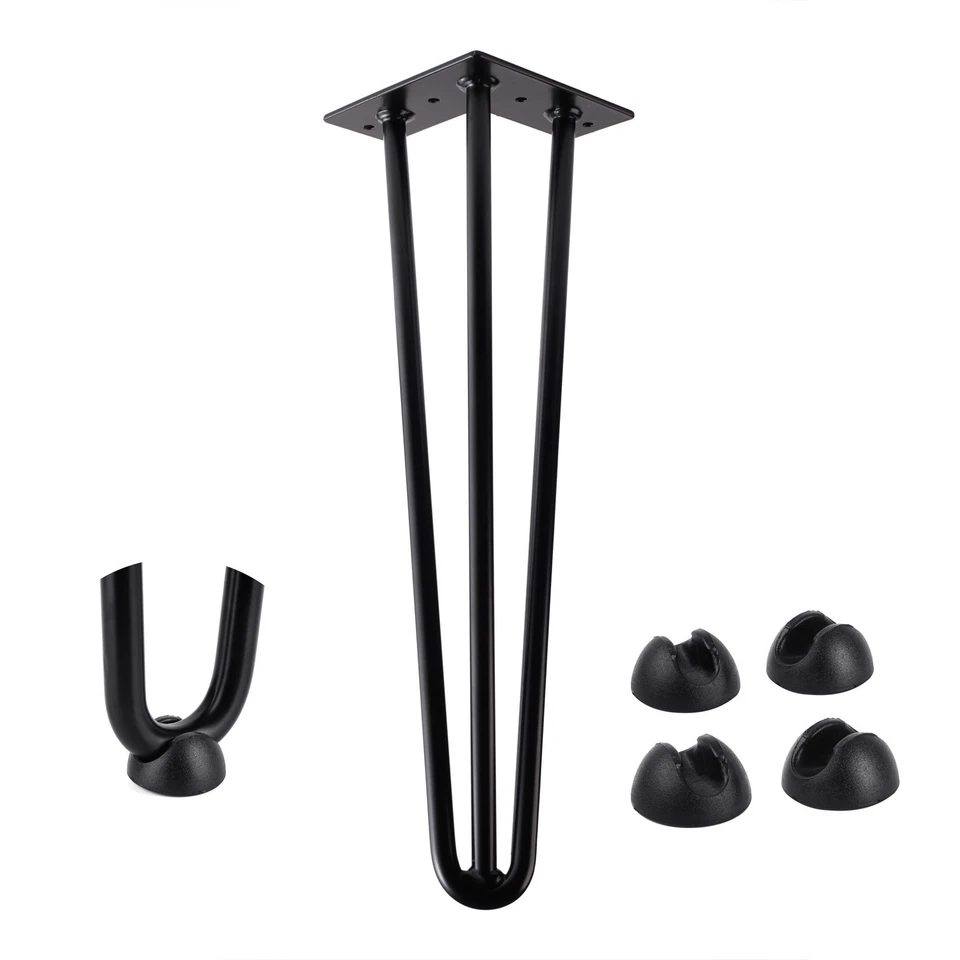 Horquilla 3 varillas mesa escritorio patas 1/2" sólido juego de 4 resistentes - varios tamaños Foto 2 de 4