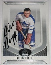 DICK DUFF SIGNED 20-21 UD SP SIGNATURE EDITION LEGENDS MAPLE LEAFS CARD AUTO!!