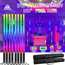 8pcs Wireless 360 Outdoor IP65 5in1 Battery LED Pixel Tube Stage Lights With Bag