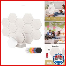 TONOR 12 Pack Hexagon Acoustic Panels for Wall 12"x 10"x 0.4"