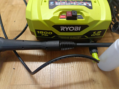 #ad Ryobi Compact Electric Pressure Washer 1800 PSI 1.2 GPM Gun Wand Soap Bottle $59.49