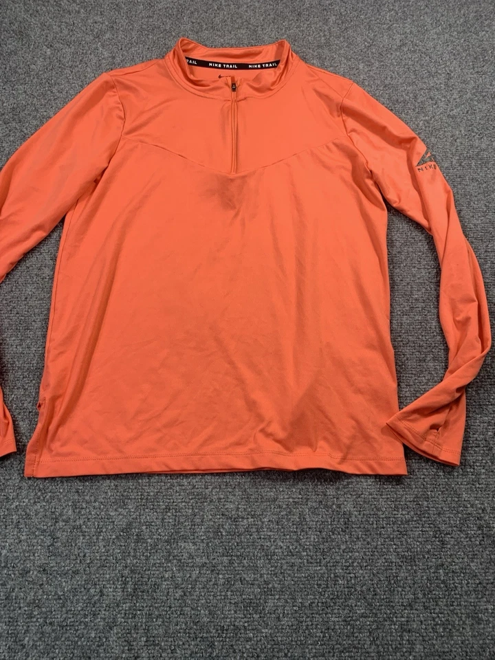 Nike Sweater Womens XS Red Long Sleeve 1/4 Zip Nike Trail Dri Fit Running - Image 2 of 4