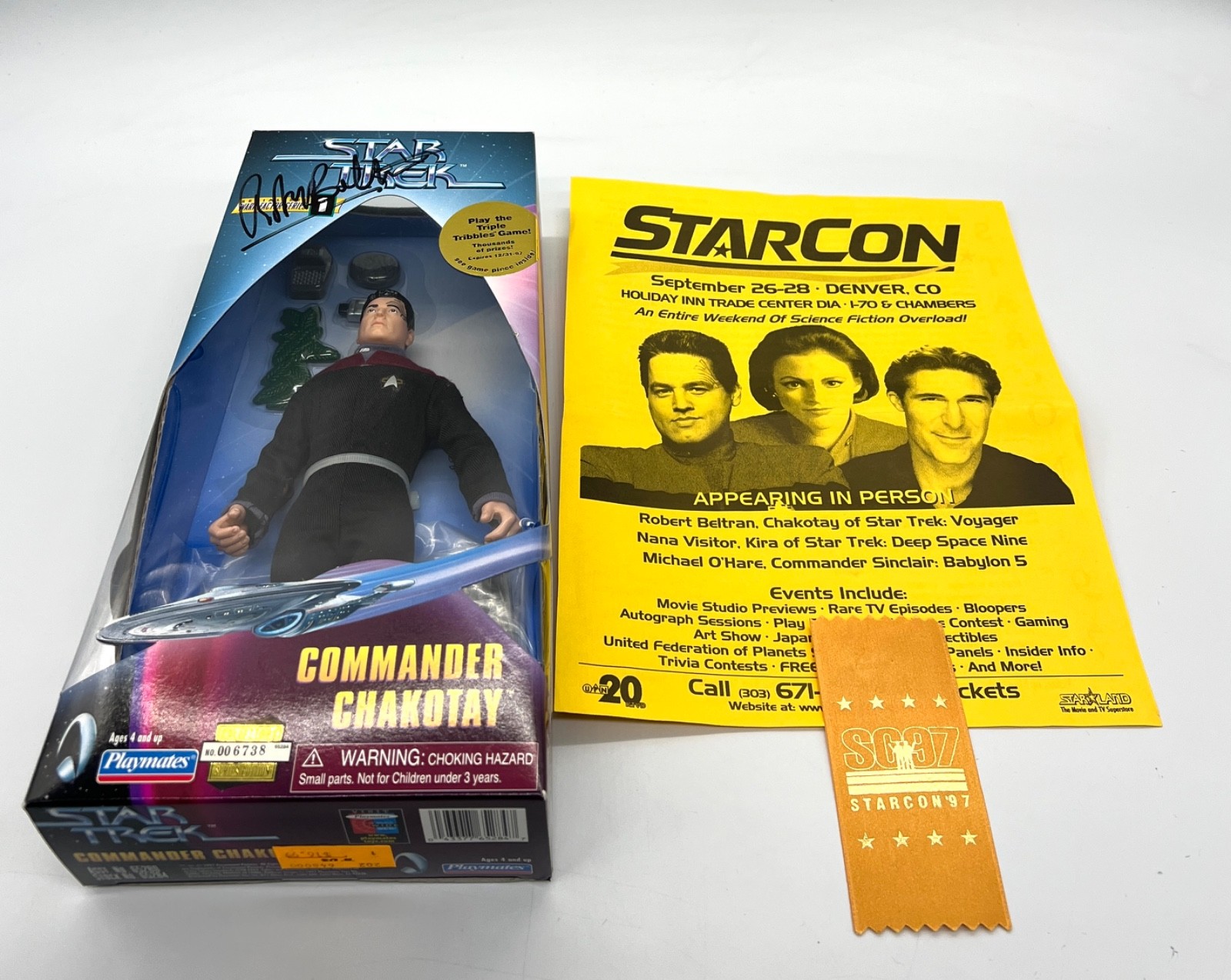 Star Trek Voyager Commander Chakotay Warp Factor Signed By R
