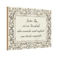 Holzschild 12X18 Cm Jeder Tag Ist Ein Spruch Zitat Deko Geschenk Holz Schild