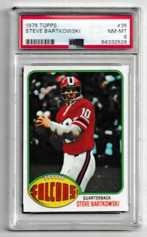 1976 Topps STEVE BARTKOWSKI #35 Rookie card NM-MT PSA 8 Atlanta Falcons