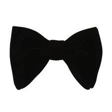 Lovacely Mens Oversized Velvet Bow Tie Solid Color Formal Tuxedo Pre-Tied Big...